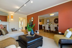 accent walls, open plan, paint colors